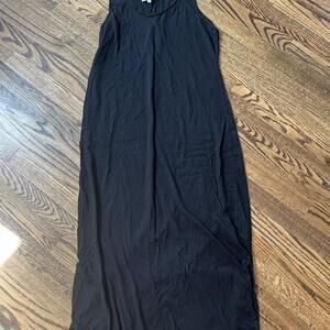 Black long flowy basic casual Michael Stars maxi dress